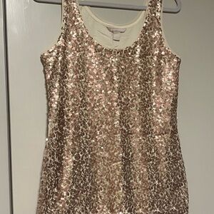 Banana Republic Gold Sequin Tank Top